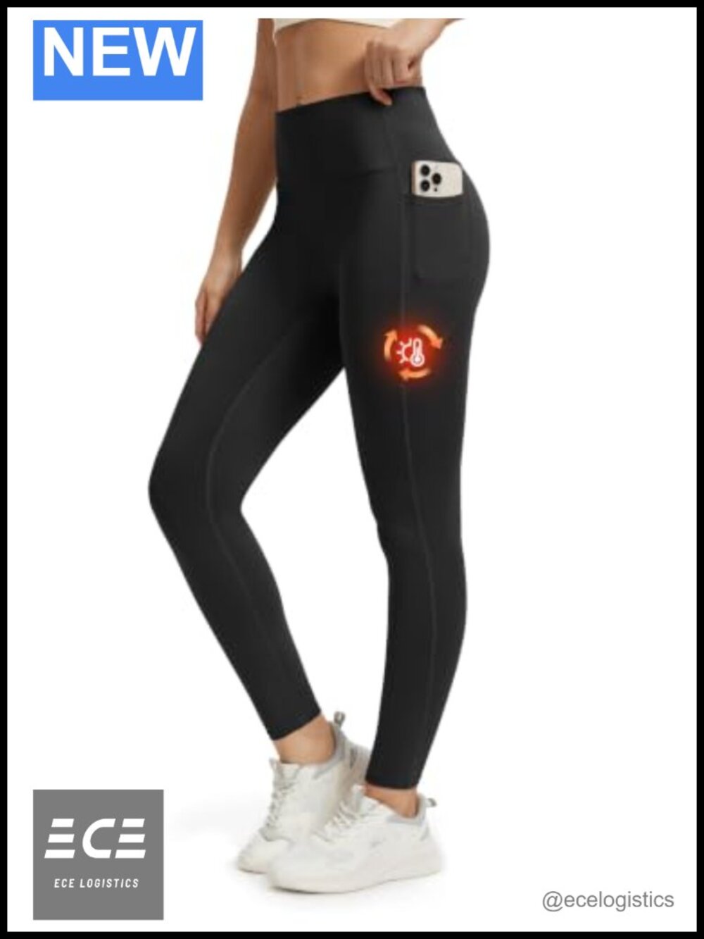 Fleece Lined Leggings Women Thermal High Waist Yoga Pants Pockets